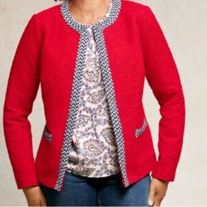 Red Talbots Tweed Lady Jacket - 18W Petite Plus
